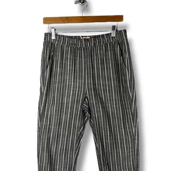 Marine Layer Allison Pants Dolphin Hem, Black/White Stripe, Size Small - Picture 4 of 13